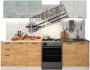 Готовая кухня ДСВ Дуся 2.0 (цемент/белый глянец)