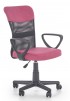 Кресло офисное Halmar Timmy (розовый/черный)