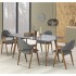 Обеденный стол Halmar Ruten 160-200x90 (серый/дуб медовый)