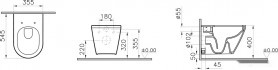 Унитаз подвесной VitrA Integra Rim-Ex / 7040B003-0075 + 110-003-019