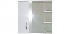 Шкаф с зеркалом для ванной СанитаМебель Камелия-12.75 Д2 (левый, белый)