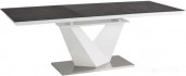 Обеденный стол Signal Alaras II 120 (черный/белый лак)