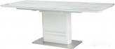 Обеденный стол Signal Cartier Ceramic 160 (мрамор/белый лак)