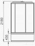 Душевая кабина Domani-Spa Simple High / DS01S99HWCl00 (белый/прозрачное стекло)