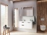 Шкаф с зеркалом для ванной Roca Etna 80 / 7857304806 (белый глянец)