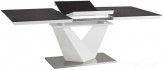 Обеденный стол Signal Alaras II 140-200x85 (черный/белый лак)