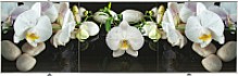 Экран для ванны Comfort Alumin Орхидея на черном 3D 150x50