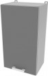 Шкаф навесной для кухни Интерлиния Компо ВШ40-720-1дв (серебро)