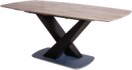 Обеденный стол Седия Adagio 140-180x90x75 (дуб трюфельный/черный)