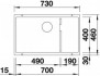 Мойка кухонная Blanco Subline 700-U Level / 523538