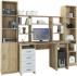 Комплект мебели для кабинета MFMaster УШ-6 / УШ-6-СБ (дуб сонома/белый)