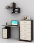 Комплект мебели для кабинета MFMaster Слим УШ-2-02 / Слим-2-02-ВМ-ДМ-16 (венге/дуб молочный)