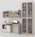 Комплект мебели для кабинета MFMaster Слим УШ-4-02 / Слим-4-02-ДС-БТ-16 (дуб сонома/белый)