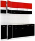 Готовая кухня Кортекс мебель Корнелия Экстра 2.0м (красный/черный/мадрид)