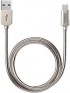 Кабель Deppa Steel USB - micro USB / 72273 (алюминий/стальной)