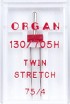 Иглы для швейной машины Organ 1-75/4 супер стрейч (двойные)
