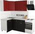 Готовая кухня Хоум Лайн Агата 1.2x1.6 (черный/красный)