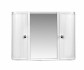 Шкаф с зеркалом для ванной Berossi Hilton Premium НВ 33501000 (снежно-белый)