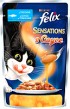 Корм для кошек Felix Sensations Sauce Surprise с треской и томатом в соусе (85г)