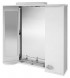 Шкаф с зеркалом для ванной Ванланд Жемчуг Жз 4-80 (серая вставка, правый)