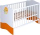 Детская кровать-трансформер Polini Kids Basic Джунгли 140x70 (белый/оранжевый)
