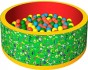 Игровой сухой бассейн Romana Веселая полянка ДМФ-МК-02.51.01 (150 шариков, зеленый/красный)