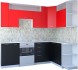 Готовая кухня Артём-Мебель Виола СН-114 ДСП 2.6 Правая (красный/черный)